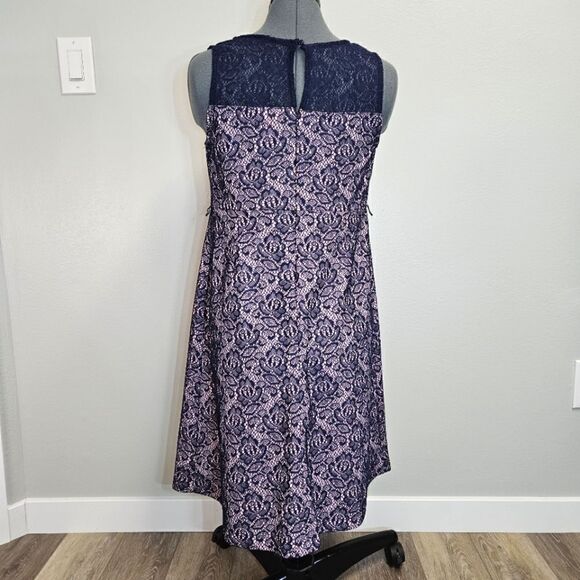 Motherhood Maternity Gender Reveal Lace Overlay Sleeveless Dress Women's Small - Picture 5 of 16